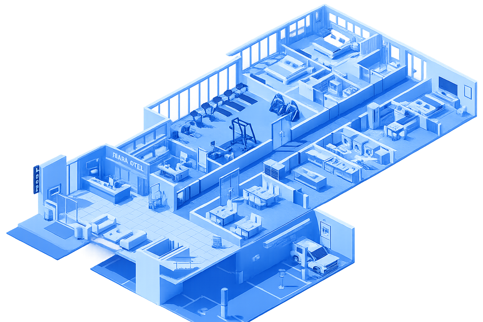 Aperçu Inara — zones et équipements